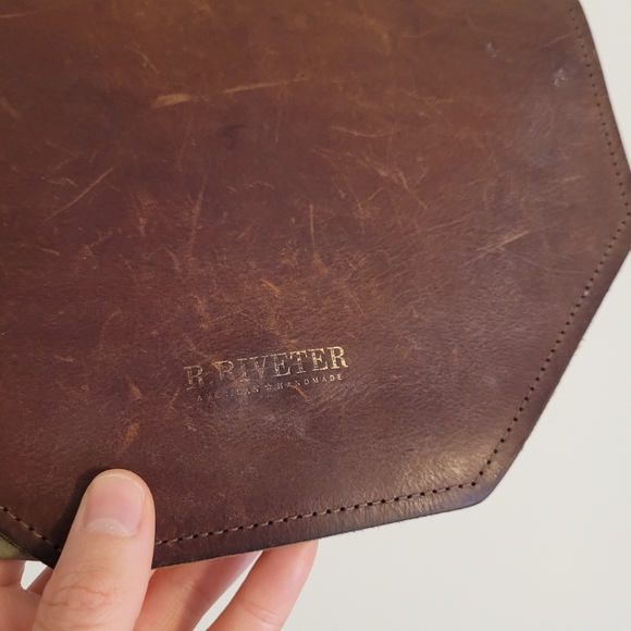 R.Riveter Shoulder Purse Canvas Leather - Picture 3 of 16